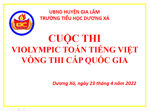 Hội thi Violympic Toán - Tiếng Việt cấp Quốc gia